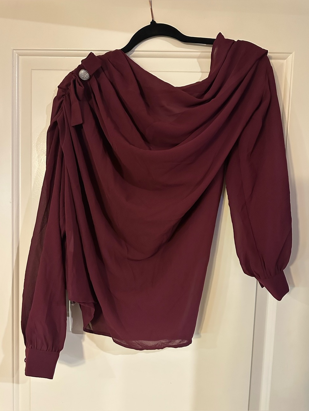 NWT Commense One-Shoulder 2-Piece Chiffon Short Set - M - Picture 5 of 7